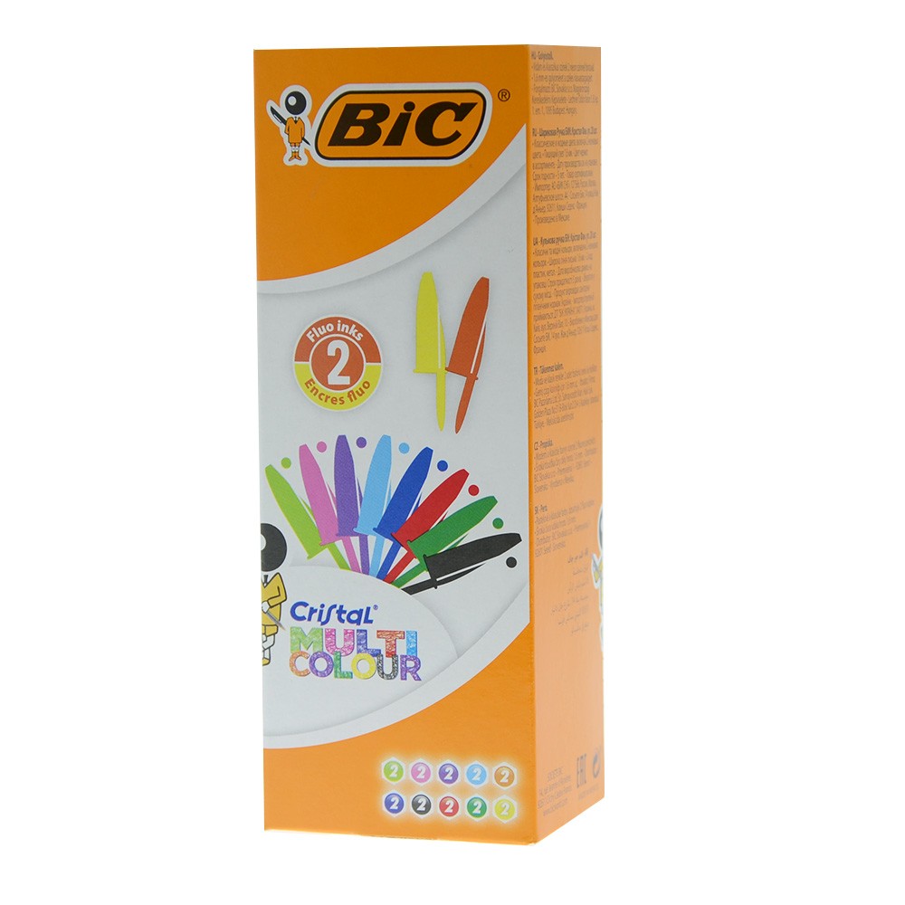 20 pezzi Penna Bic cristal multicolor