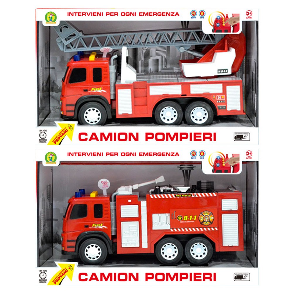 Modellino camion pompieri con luci - Mazzeo Giocattoli