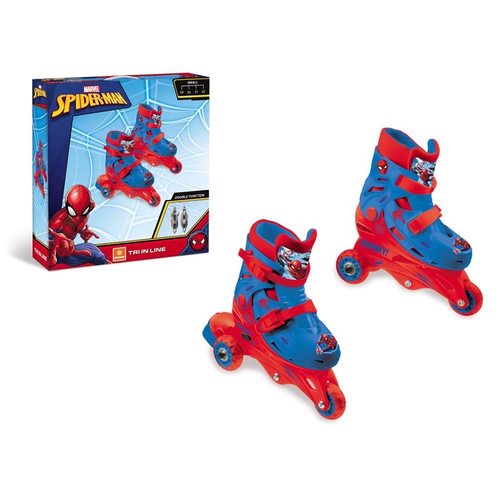 Pattini a rotelle in linea per bambino Spiderman Marvel regolabili bimbo 34/37 