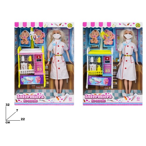 Bambola infermiera 32cm con accessori - Mazzeo giocattoli