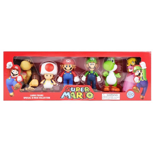 Super Mario Large 6 Figure Box Set