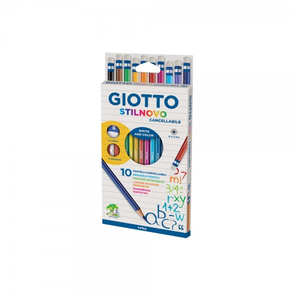 10 pastelli stilnovo cancellabile - Giotto