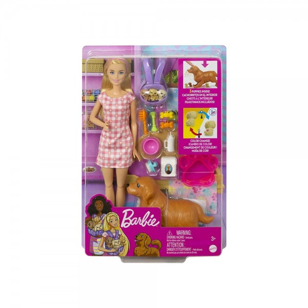 Bambola Barbie Cuccioli Appena Nati - Mattel 