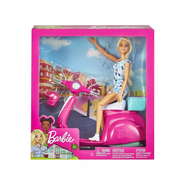 Barbie Bionda con scooter - Mattel