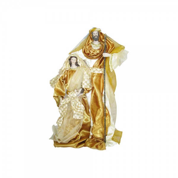 Natività in resina 58 cm vestito color oro