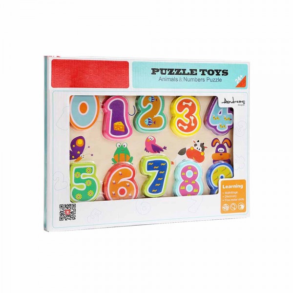 Puzzle con numeri e animali - Mazzeo Giocattoli 