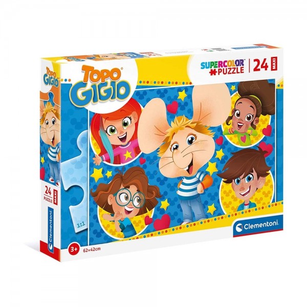 Puzzle Supercolor Maxi 24 Topo Gigio - Clementoni