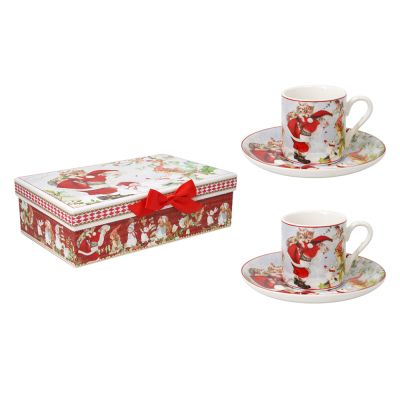 Set tazze decorative Natalizie 100 ml - Mazzeo Christmas