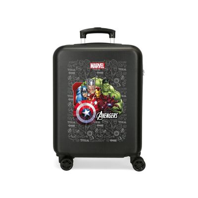 Valigia Cabina Avengers Nera 55 cm Rigida ABS 35L 4 Ruote