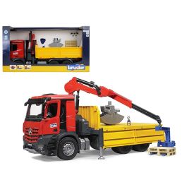 Mercedes Benz Arocs Camion con Rimorchio e Braccio Meccanico Bruder