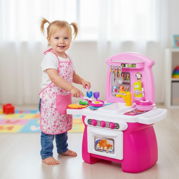 Cucina giocattolo rosa con accessori Mazzeo Giocattoli