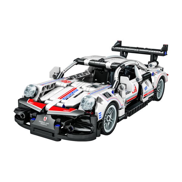Creative QT Basi Autoadesive Per Mattoncini - 4 Pezzi 25x25 Cm - Stacca & Attacca - Compatibili Con LEGO E Marche Principali - Bianco - 4