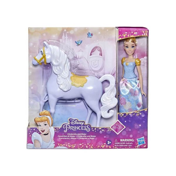 Bambola Disney Princess Cenerentola con cavallo Major Hasbro