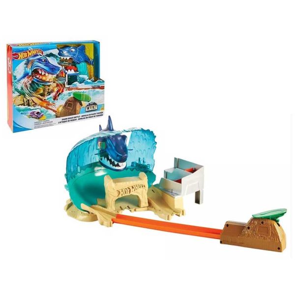 Car Wash Hot Wheels Macchina Squalo Pista Con Squalo Mattel HTN82