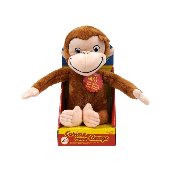 Peluche curioso come george con suoni famosa