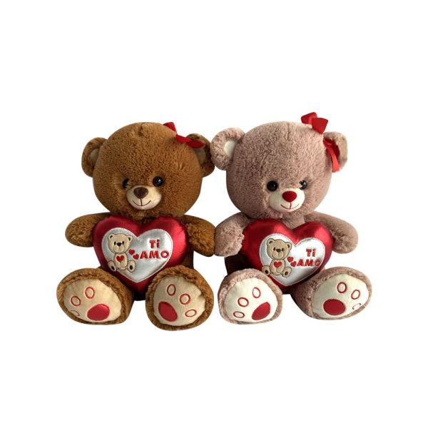 Peluche orsacchiotto con cuore Ti amo 30 cm Mazzeo Giocattoli
