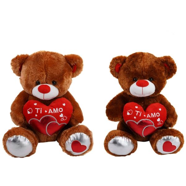 Peluche orso con cuore 30 cm Mazzeo Giocattoli
