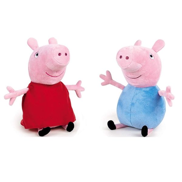 Peluche Peppa Pig e George 27 cm Famosa
