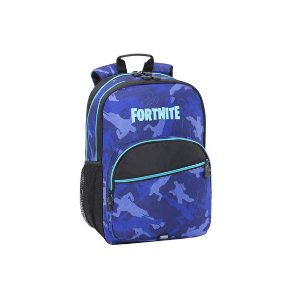 Zaino Fortnite blu organizzato