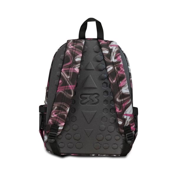 Zaino scuola Freethink nero e fucsia Seven
