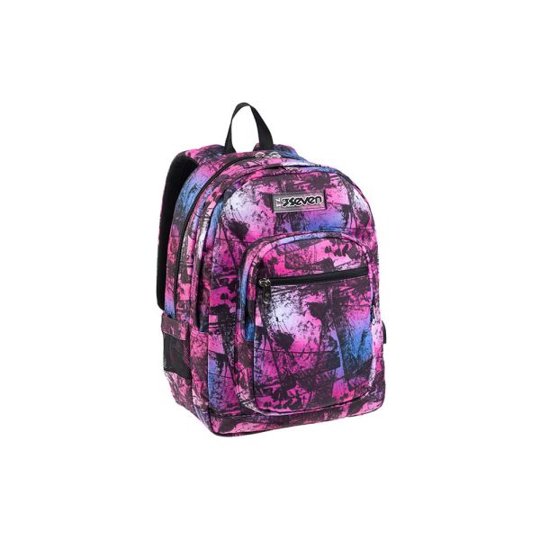Zaino scuola Freethink viola e fucsia Seven