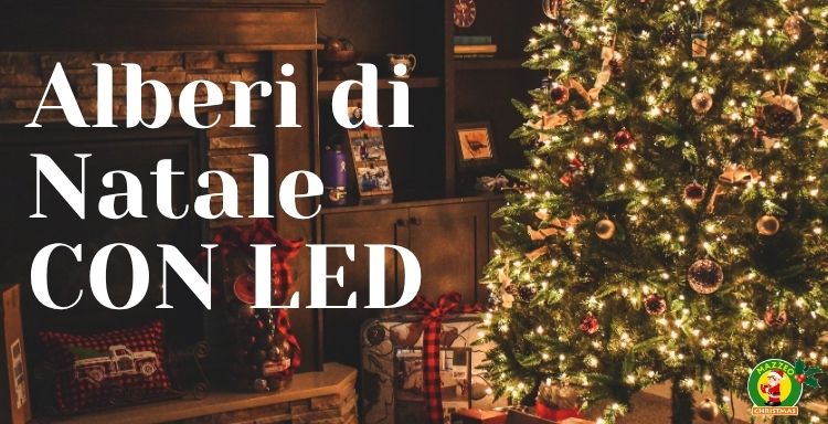 alberi di natale con led