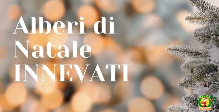 alberi di natale innevati